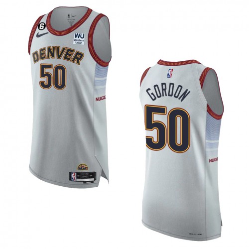 Denver Denver Nuggets #50 Aaron Gordon Silver 2022-23 Authentic Jersey - City Edition Mens