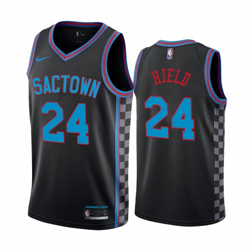 Sacramento Kings #24 Buddy Hield Black Youth Swingman 2020-21 City Edition Jersey Youth