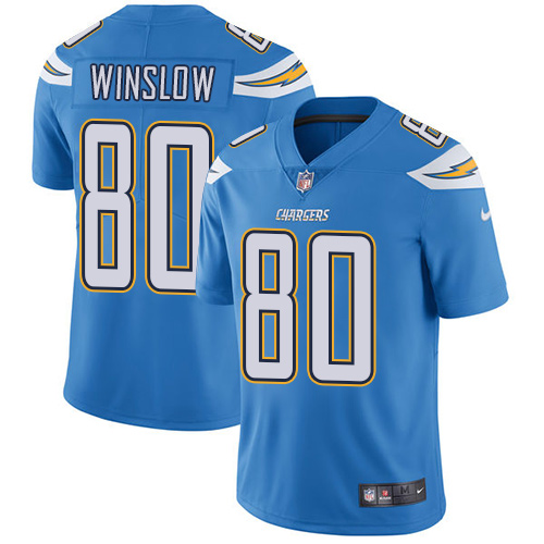 Los Angeles Chargers #80 Kellen Winslow Electric Blue Alternate Men's Stitched Vapor Untouchable Limited Jersey Men's