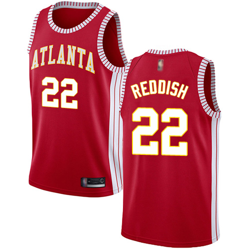 Atlanta Hawks #22 Cam Reddish Red Swingman Statement Edition Jersey Mens