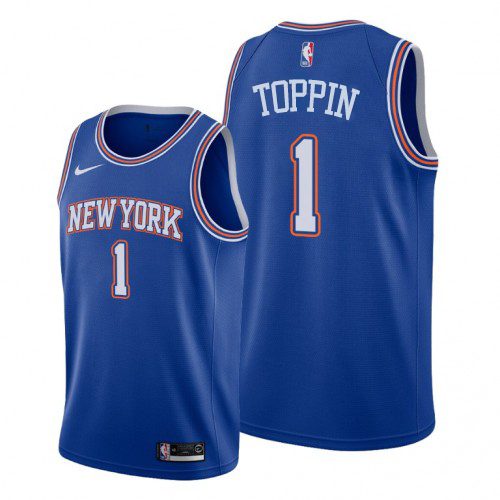 New York Knicks #1 Obi Toppin Navy 2019-20 Statement Edition Youth Jersey Youth