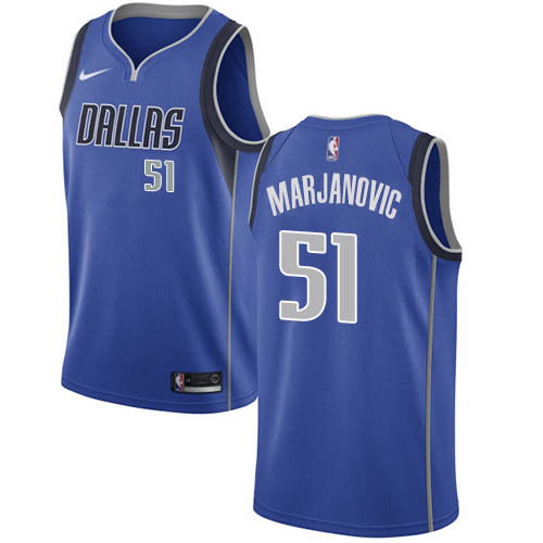 Dallas Mavericks #51 Boban Marjanovic Royal Swingman Icon Edition Jersey Mens