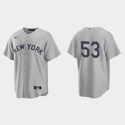 New York New York Yankees #53 Zack Britton Men's Gray 2021 Field of Dreams Game Jersey Men's