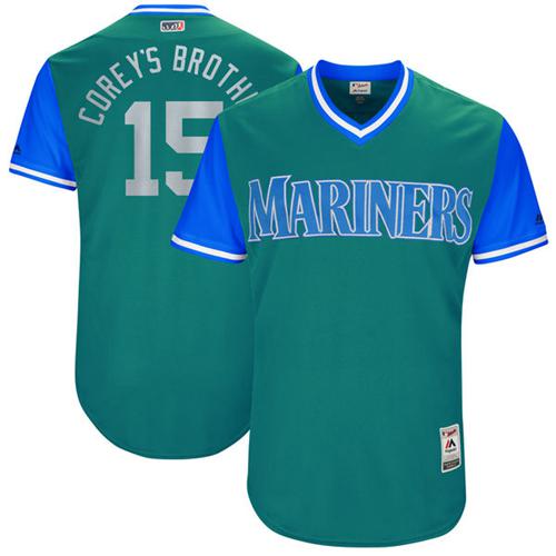 Seattle Mariners #15 Kyle Seager Green 