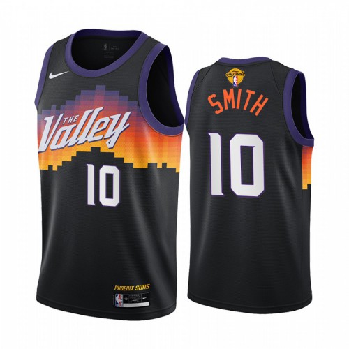 Phoenix Suns #10 Jalen Smith Youth 2021 Finals Bound City Edition Jersey Black Youth
