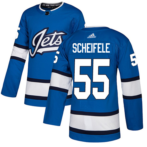 Adidas Winnipeg Jets #55 Mark Scheifele Blue Alternate Authentic Stitched Youth Jersey Youth