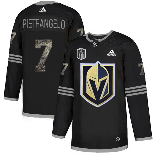 Adidas Golden Knights #7 Alex Pietrangelo Black 2023 Stanley Cup Final Patch Authentic Team Logo Fashion Stitched Jersey