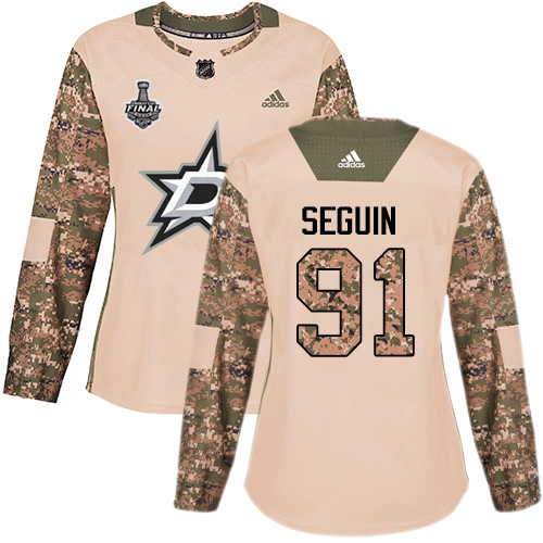 Adidas Dallas Stars #91 Tyler Seguin Camo Authentic 2017 Veterans Day Women's 2020 Stanley Cup Final Stitched Jersey Womens