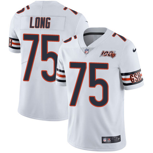 Chicago Bears #75 Kyle Long White Men's 100th Season Stitched Vapor Untouchable Limited Jersey Men's