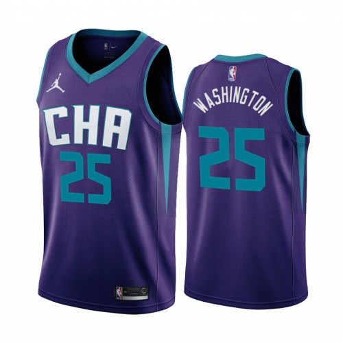Charlotte Hornets #25 PJ Washington Purple 2019-20 Statement Edition Jersey Mens