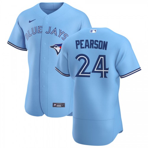Toronto Toronto Blue Jays #24 Nate Pearson Men's Light Blue Alternate 2020 Authentic Player Jersey Men's