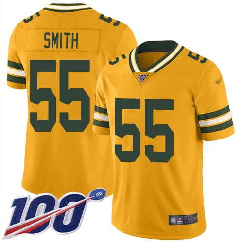 Green Bay Packers #55 Za'Darius Smith Gold Youth Stitched Limited Inverted Legend 100th Season Jersey Youth