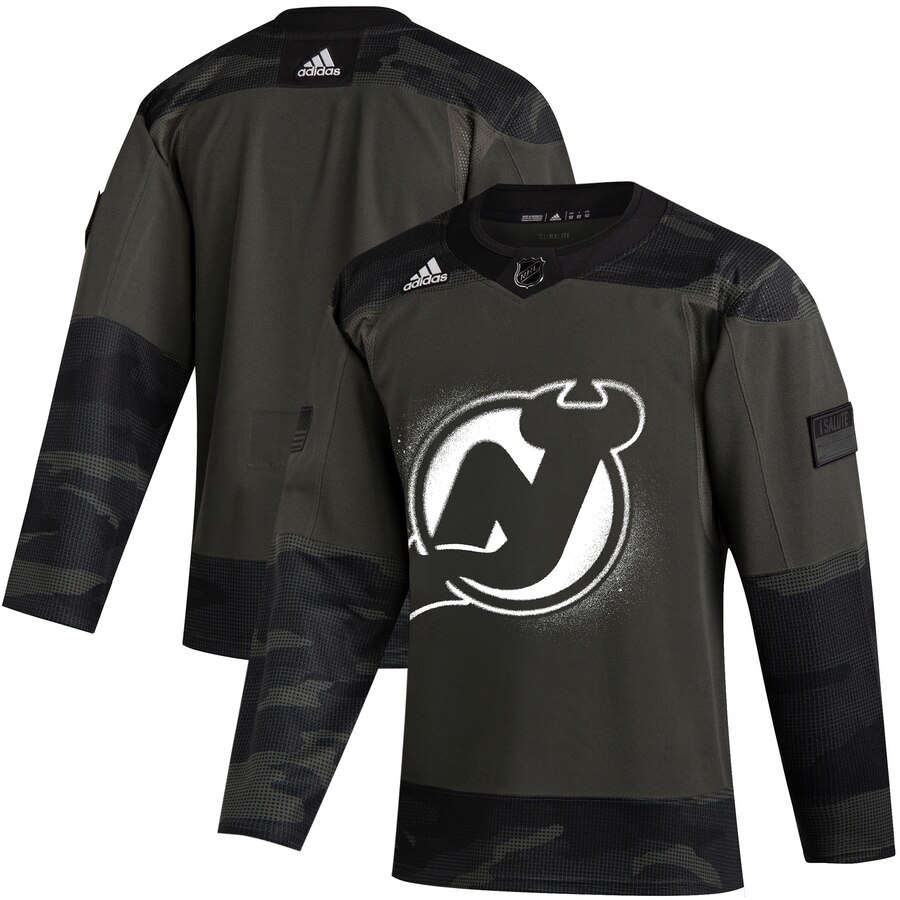 New Jersey Devils Adidas 2019 Veterans Day Authentic Practice Jersey Camo