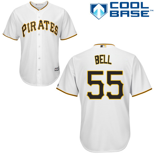 Pittsburgh Pirates #55 Josh Bell White New Cool Base Stitched Jersey Men's
