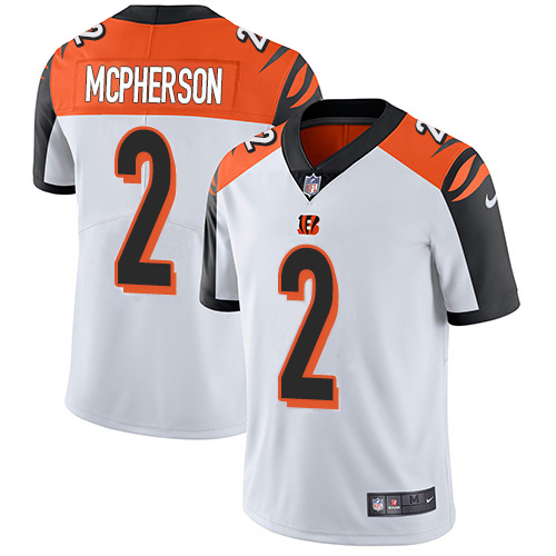 Bengals #2 Evan McPherson White Men's Stitched Vapor Untouchable Limited Jersey