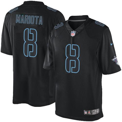 Tennessee Titans #8 Marcus Mariota Black Men's Stitched Impact Limited Jersey Men's