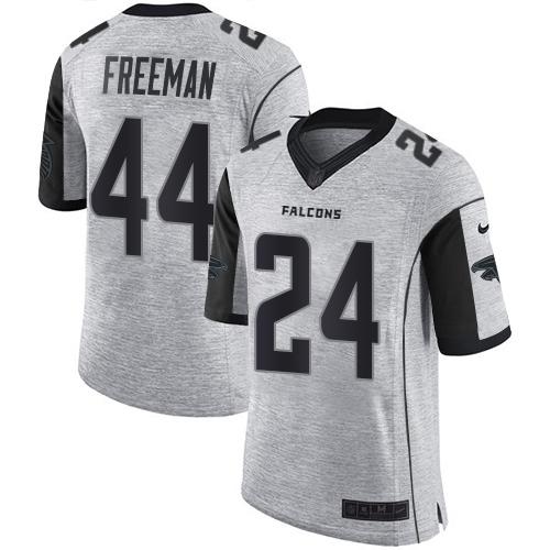 Atlanta Falcons #24 Devonta Freeman Gray Men's Stitched Limited Gridiron Gray II Jersey Men's