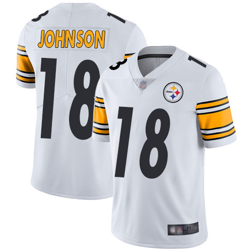 Pittsburgh Steelers #18 Diontae Johnson White Men's Stitched Vapor Untouchable Limited Jersey Men's