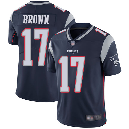 New England Patriots #17 Antonio Brown Navy Blue Team Color Men's Stitched Vapor Untouchable Limited Jersey Men's