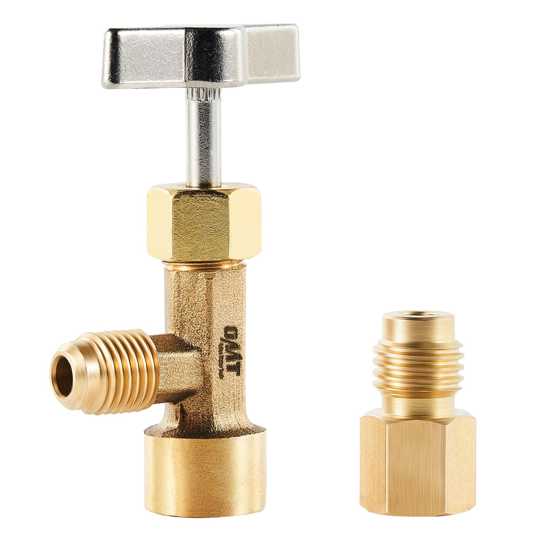 testOMT R134a Can Tap, Puncture Style R134a Refrigerant Dispenser with Tank Adapter for 1/4" and 1/2" AC Charging Hoses for Refilling Automotive Truck SUV and Other Air Conditioning Systems