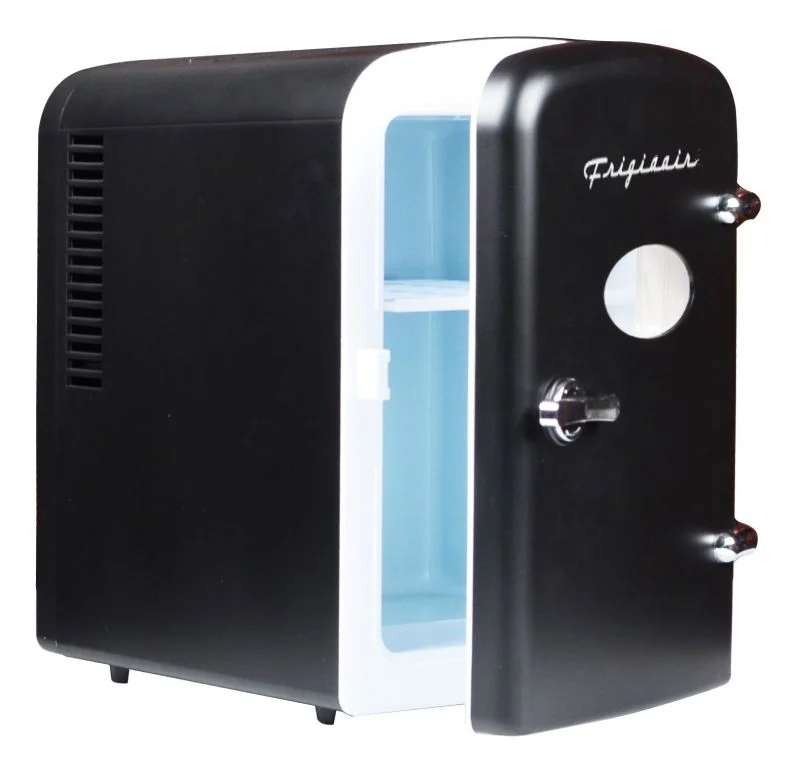 Portable Retro 6 Can Mini Personal Beverage Refrigerator, EFMIS129, Black