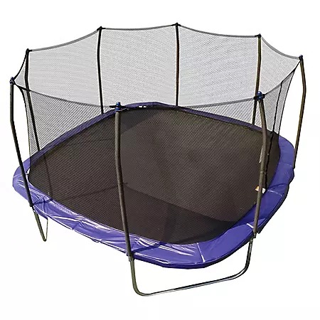 14ft Round Trampoline with Enclosure and Basketball Hoop