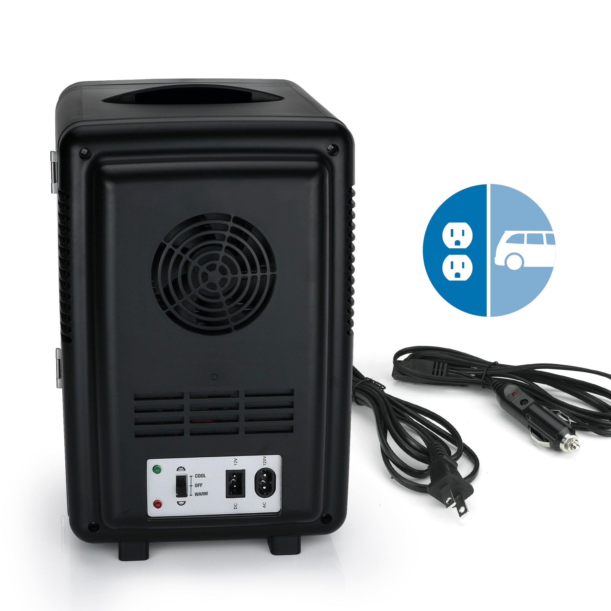 Personal Chiller LED Lighted Mini Fridge with Mirror Door, Coral