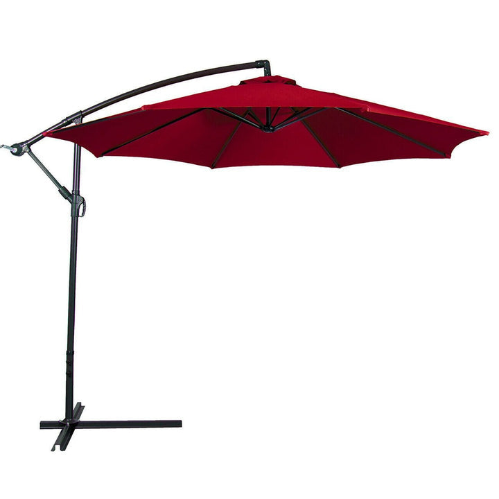 10FT Hanging Patio Umbrella Sun Shade Offset
