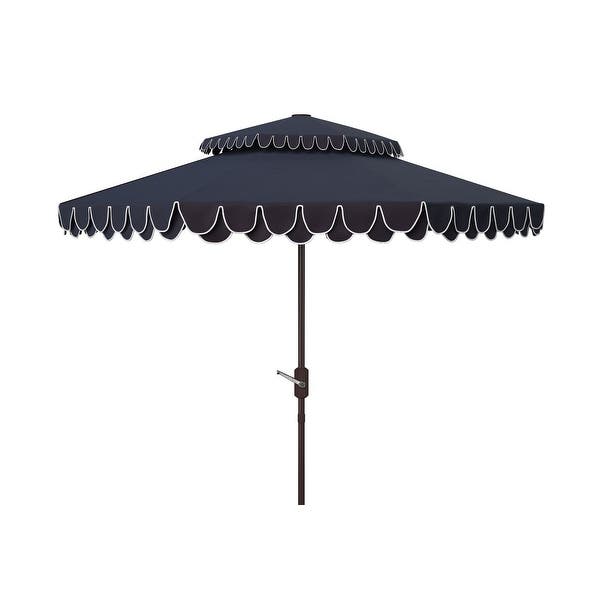 Outdoor Living Elegant Valance 9Ft Double Top Umbrella