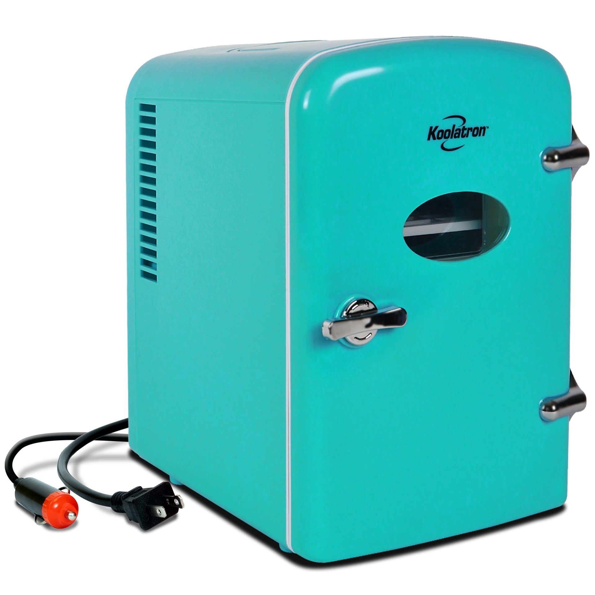6 Can AC/DC Retro Mini Cooler/Mini Fridge in Aqua (4.2 Quarts/4 Liters)