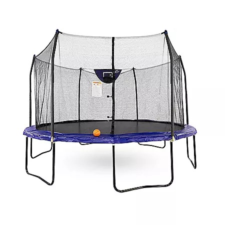 14ft Round Trampoline with Enclosure and Basketball Hoop