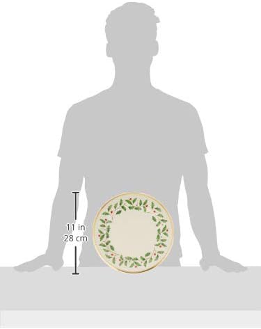 Lenox 6122048 Holiday 12-Piece-Plate-&-Mug Set, Christmas Dinnerware, Hosting