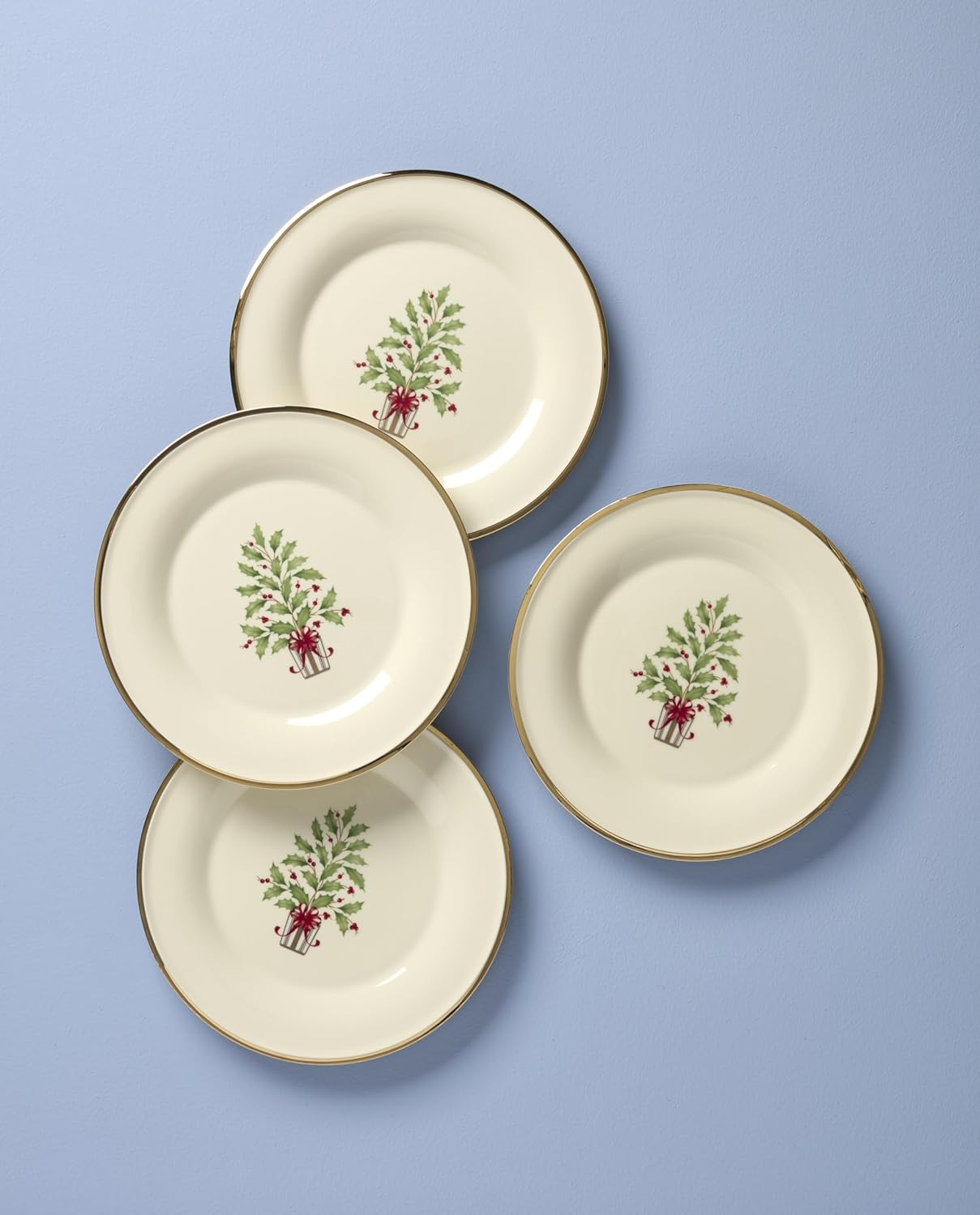 Lenox 6122048 Holiday 12-Piece-Plate-&-Mug Set, Christmas Dinnerware, Hosting