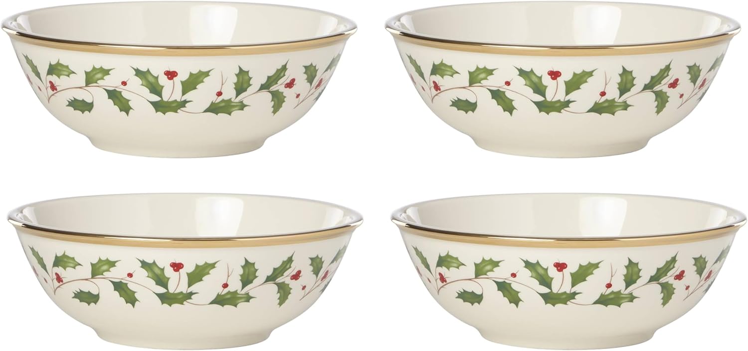 Lenox 6122048 Holiday 12-Piece-Plate-&-Mug Set, Christmas Dinnerware, Hosting
