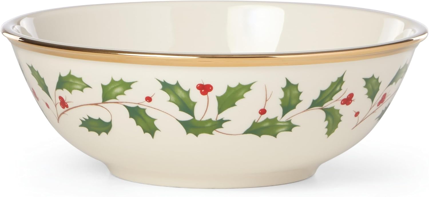 Lenox 6122048 Holiday 12-Piece-Plate-&-Mug Set, Christmas Dinnerware, Hosting