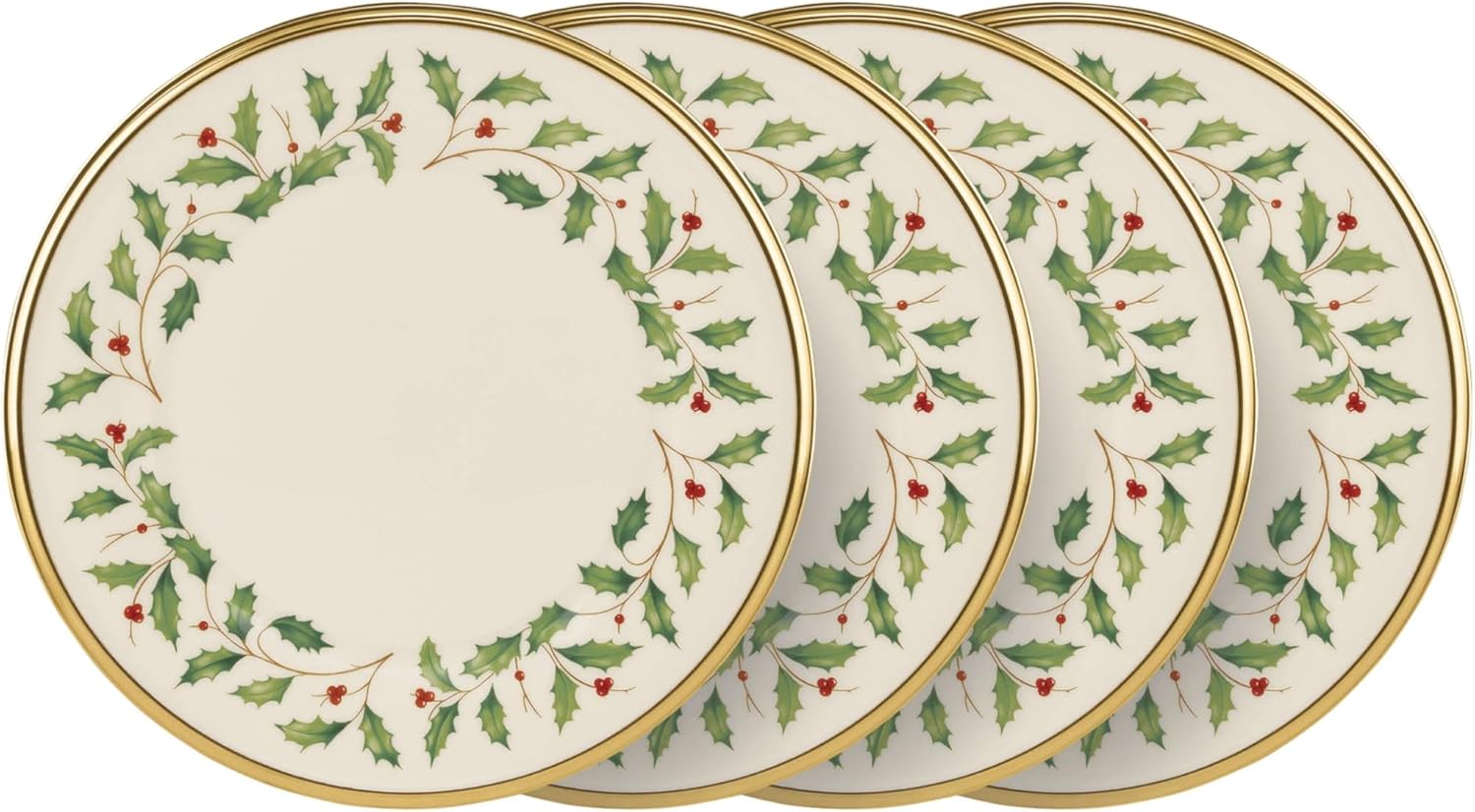 Lenox 6122048 Holiday 12-Piece-Plate-&-Mug Set, Christmas Dinnerware, Hosting