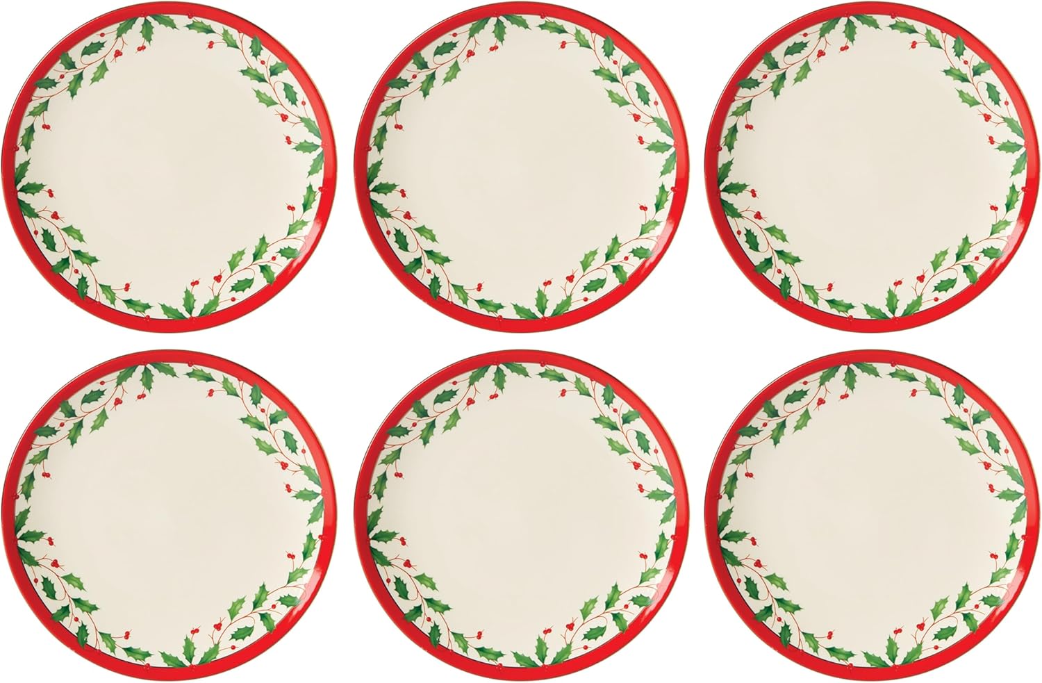 Lenox 6122048 Holiday 12-Piece-Plate-&-Mug Set, Christmas Dinnerware, Hosting