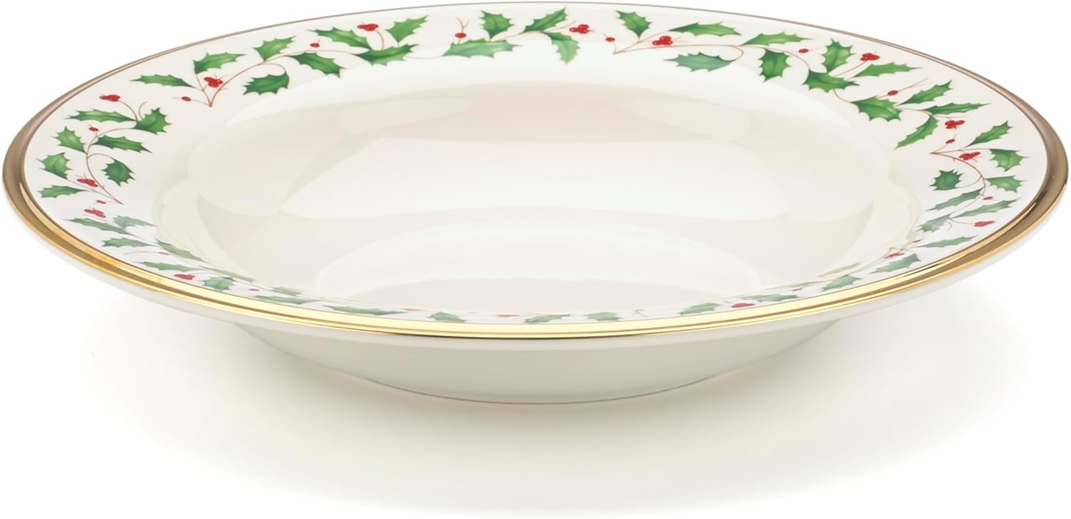 Lenox 6122048 Holiday 12-Piece-Plate-&-Mug Set, Christmas Dinnerware, Hosting