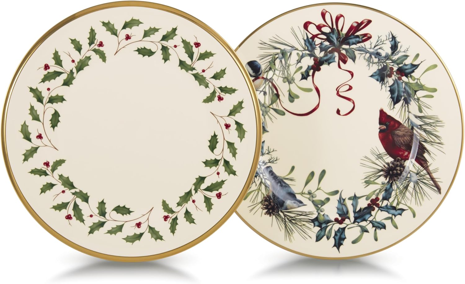 Lenox 6122048 Holiday 12-Piece-Plate-&-Mug Set, Christmas Dinnerware, Hosting
