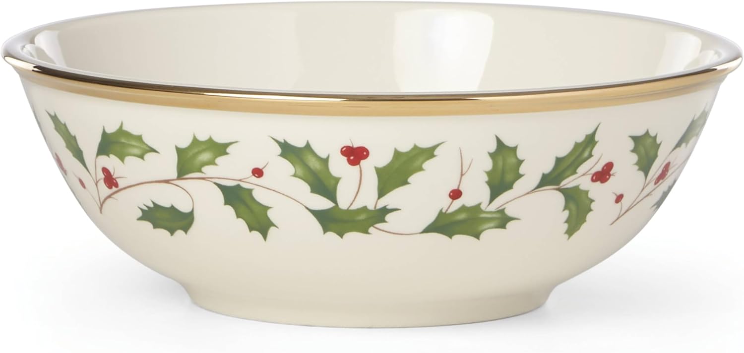Lenox 6122048 Holiday 12-Piece-Plate-&-Mug Set, Christmas Dinnerware, Hosting