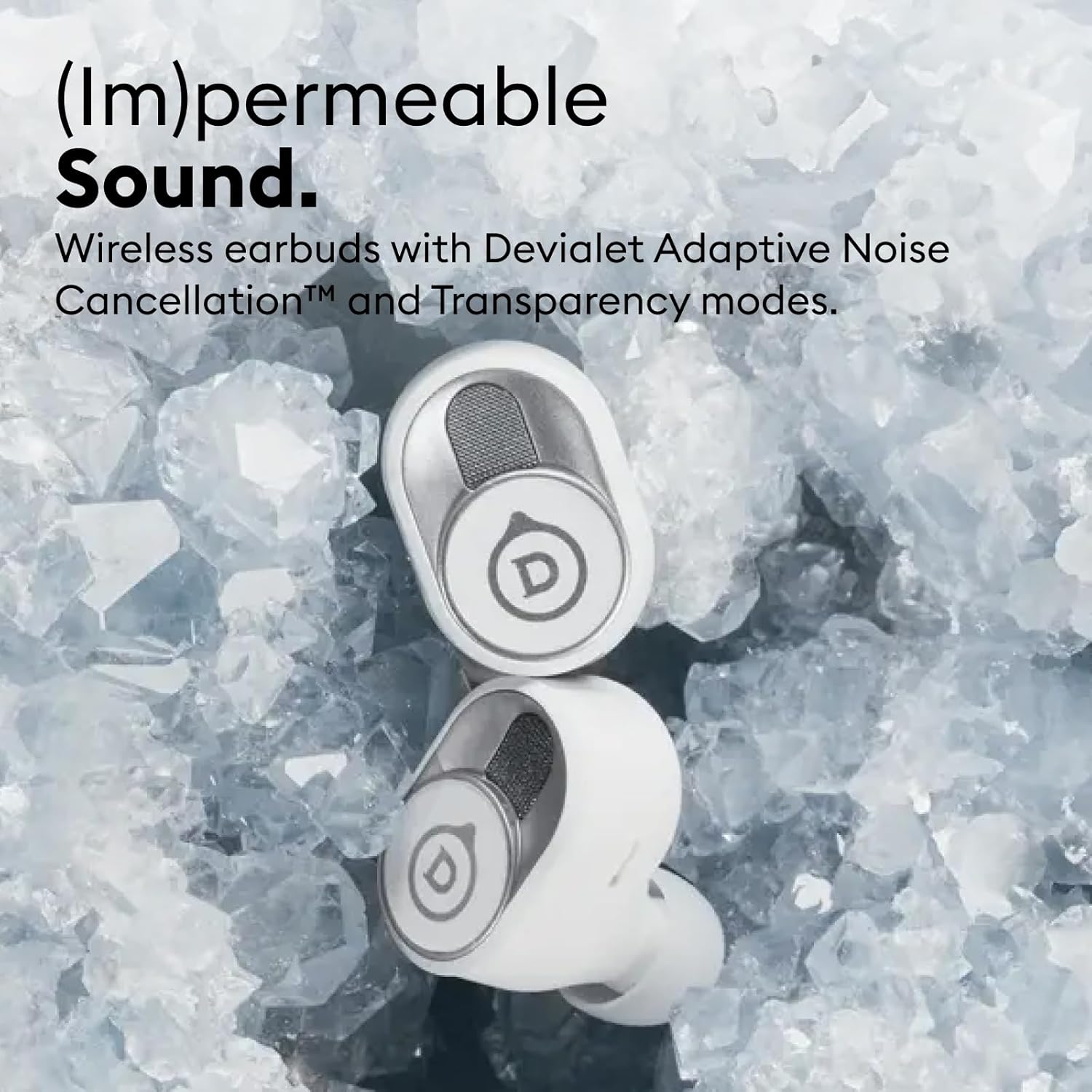 Devialet Gemini II True Wireless Earbuds - Iconic White - Audiophiles - Daily Music & Commute - Pristine Audio Fidelity Sound Clarity and Effective Noise Cancellation.