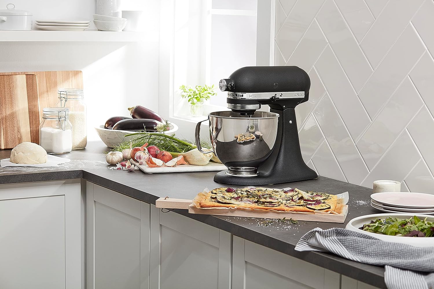 KitchenAid Artisan Series 5 Quart Tilt-Head Stand Mixer, KSM150PS, Cardamom