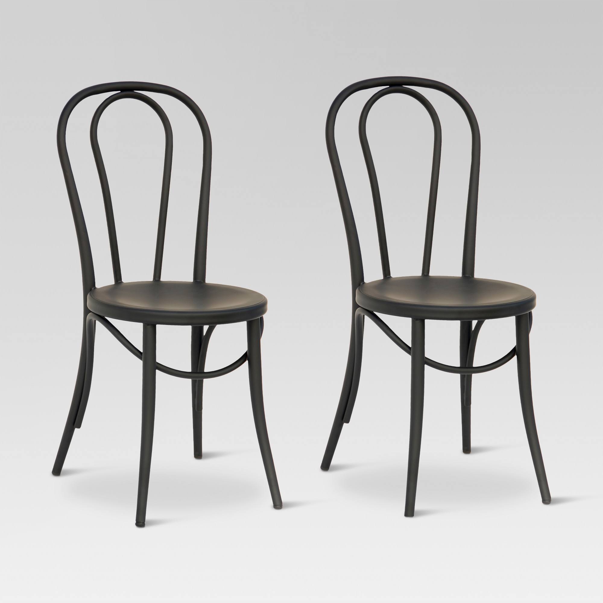 threshold set of 2 emery metal bistro chair