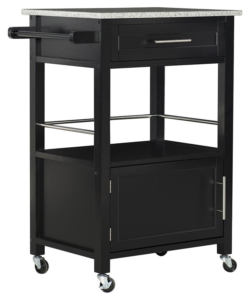 Rolling Mitchell Kitchen Cart, Black by Ashley HomeStore WGL1s