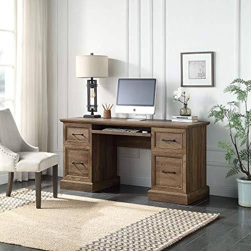 Belleze Rhudi 62 Executive Desk, Rustic Oak - WGL-1-s