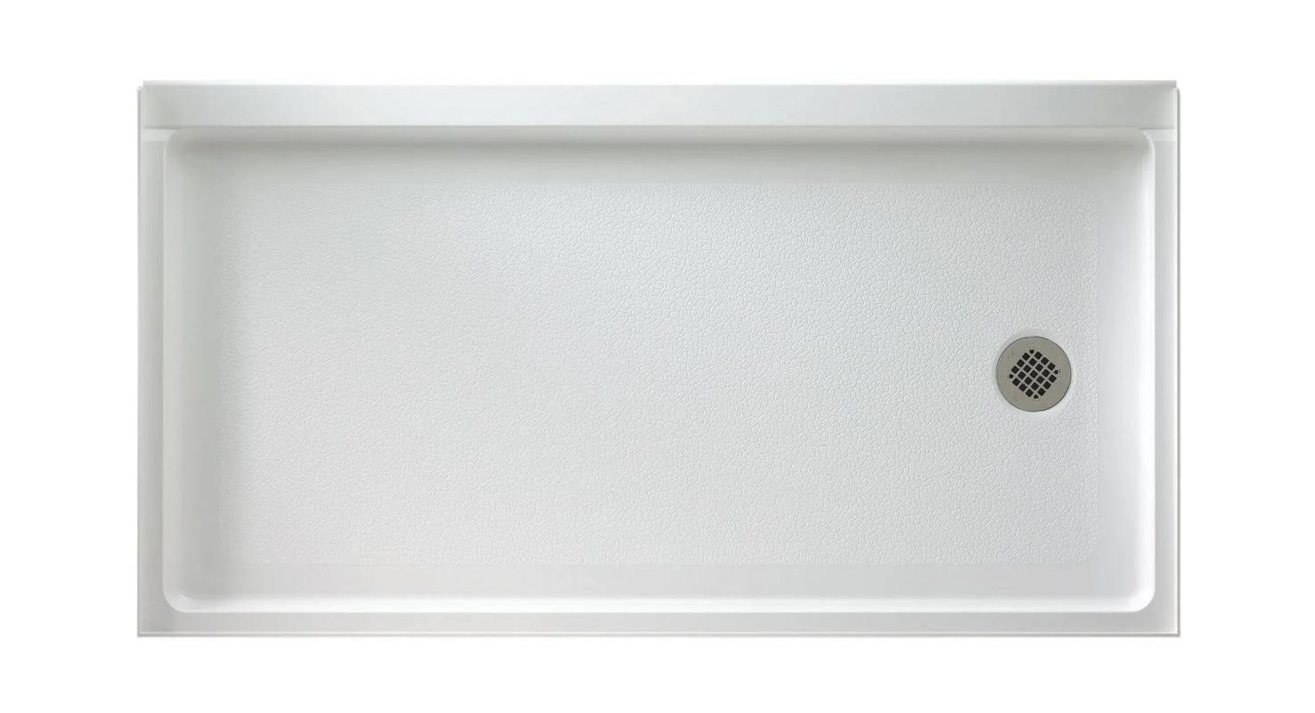 Swan Solid Surface Retrofit Single Threshold Shower FLOOR, Left Drain