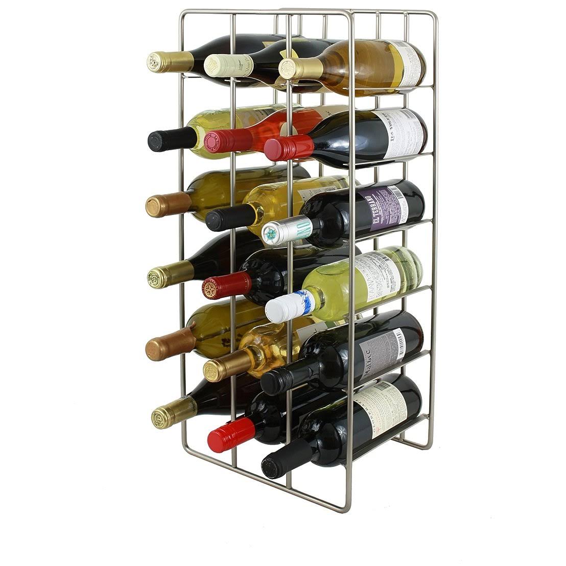 Oenophilia Milano 18 Bottle Wine Rack, Silver WGL1s