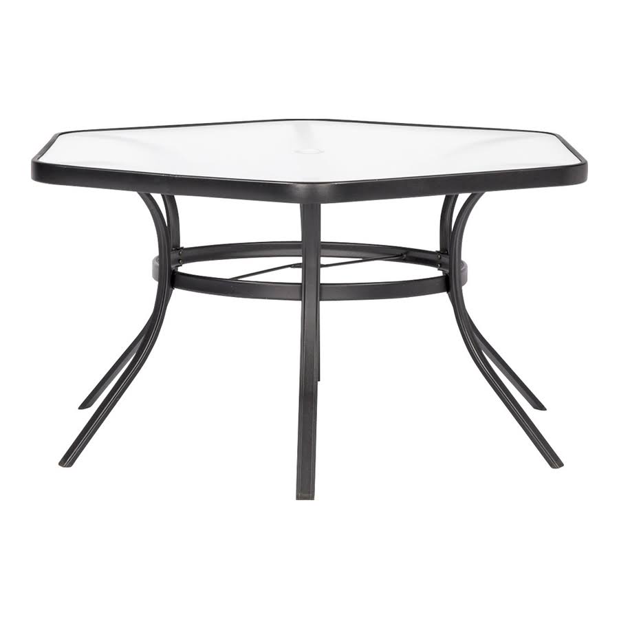 Garden Treasures Pelham Bay Hexagon Outdoor Dining Table 50In W x 56