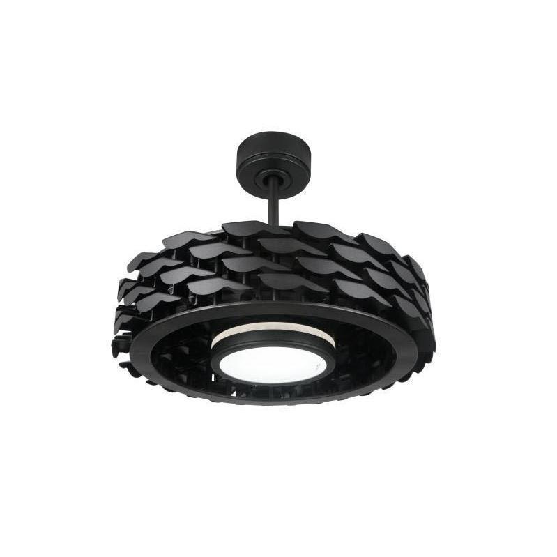 Lumio Bladeless Ceiling Fan, 6 Speeds with Dimmable LED Light Black / 21x22 WGL1s