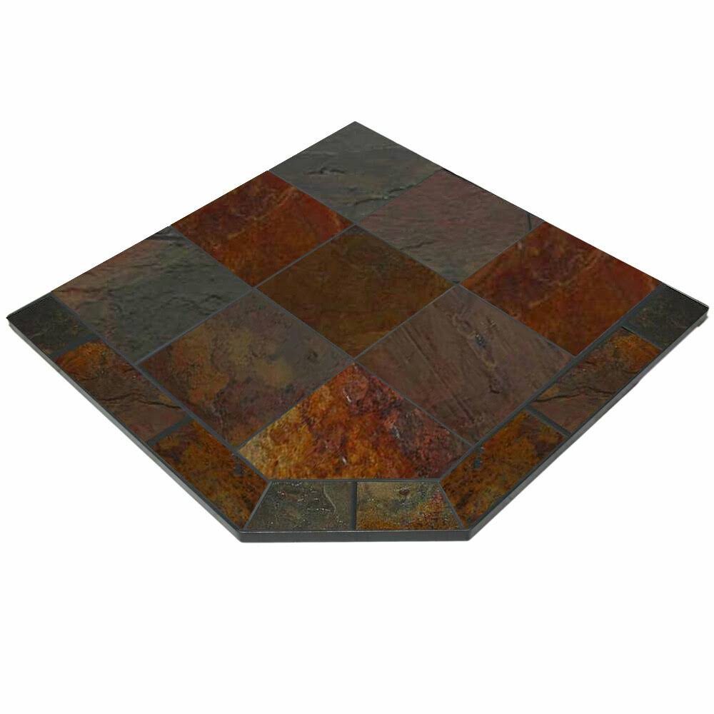 Persian Slate 40'' x 40'' Single Cut Corner Hearth Pad WGL1s